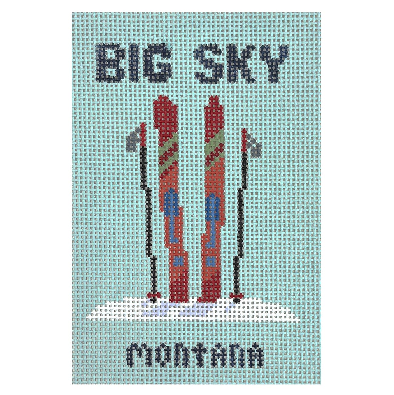 Big Sky Travel Book Painted Canvas Atlantic Blue Canvas  - 1