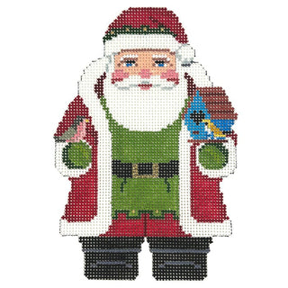 Birdhouse Santa   18M Painted Canvas Susan Roberts Needlepoint Designs Inc. 

