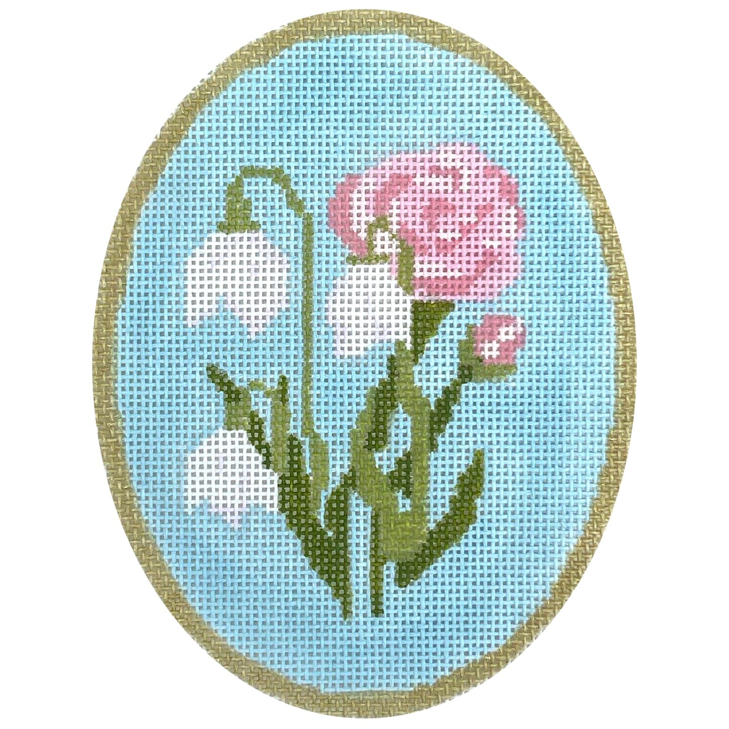 Birth Flowers: January Painted Canvas Atlantic Blue Canvas 
