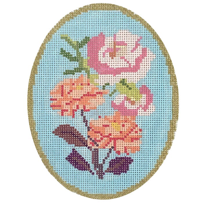 Birth Flowers: November Painted Canvas Atlantic Blue Canvas 
