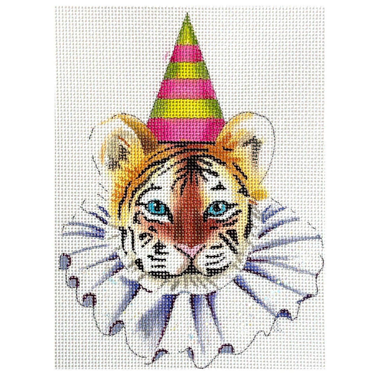 Birthday Baby Tiger Head Painted Canvas Colors of Praise  - 1