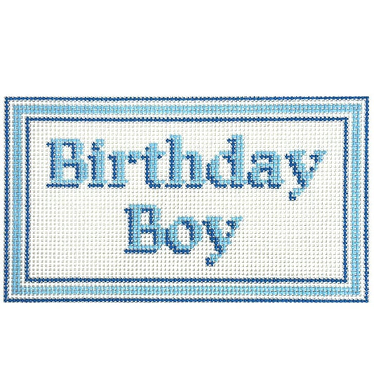 Birthday Boy Sign Painted Canvas Atlantic Blue Canvas 