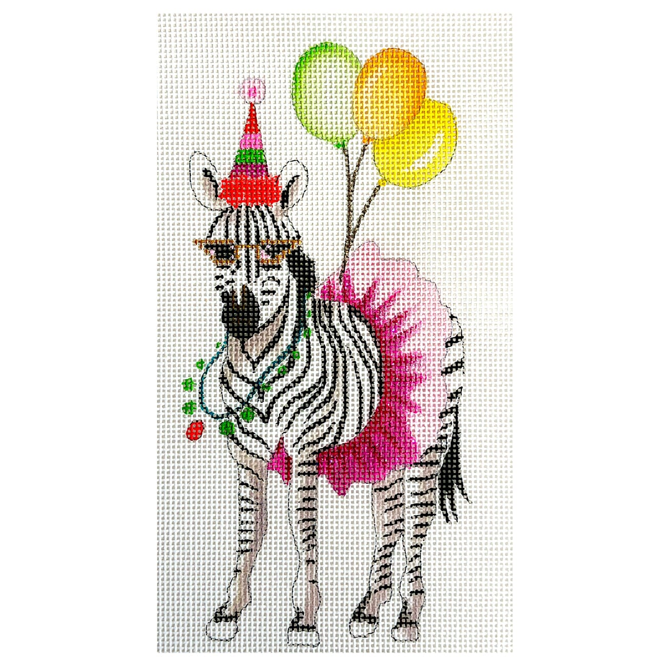Birthday Zebra Painted Canvas Colors of Praise  - 1