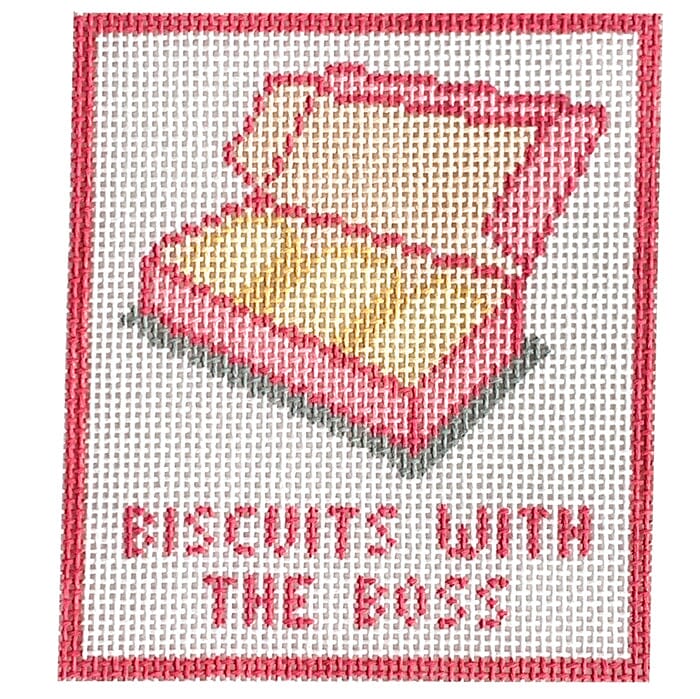 Biscuits with the Boss Painted Canvas Goodpoint Needlepoint 