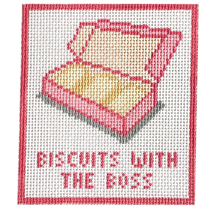 Biscuits with the Boss Painted Canvas Goodpoint Needlepoint 

