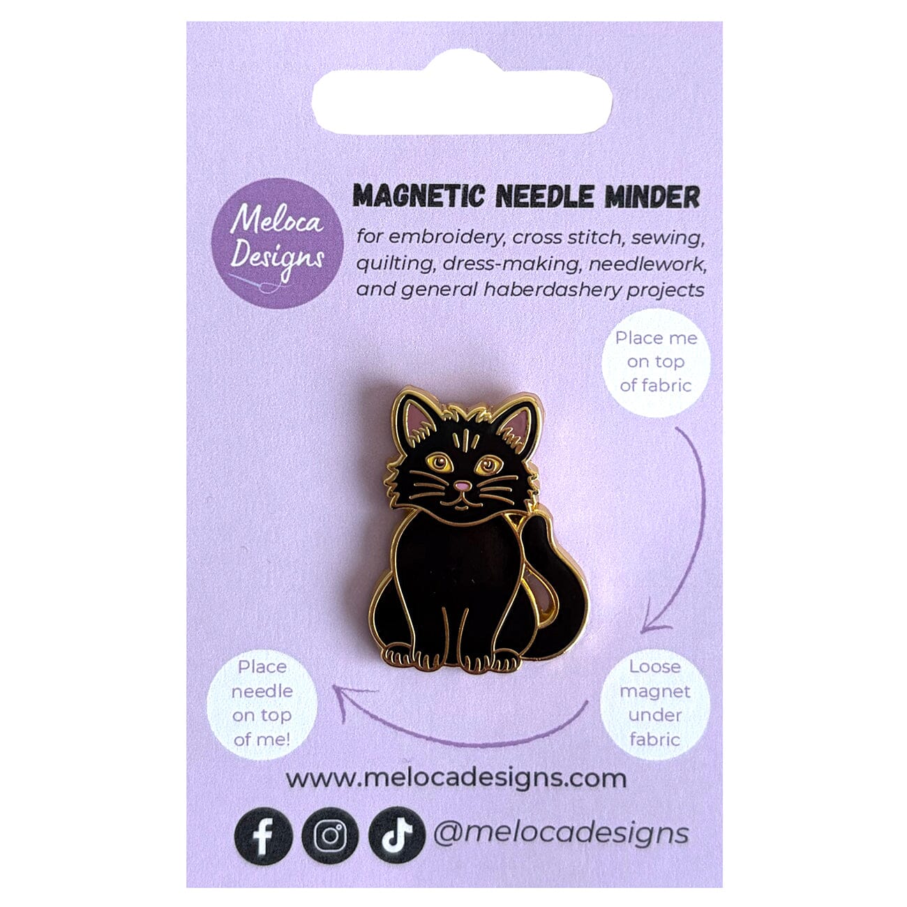 Black Cat Needleminder Accessories Meloca Designs  - 1