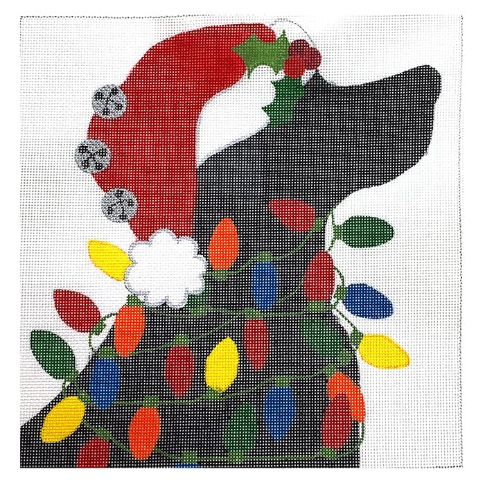 Black Lab Christmas Painted Canvas Raymond Crawford Designs 