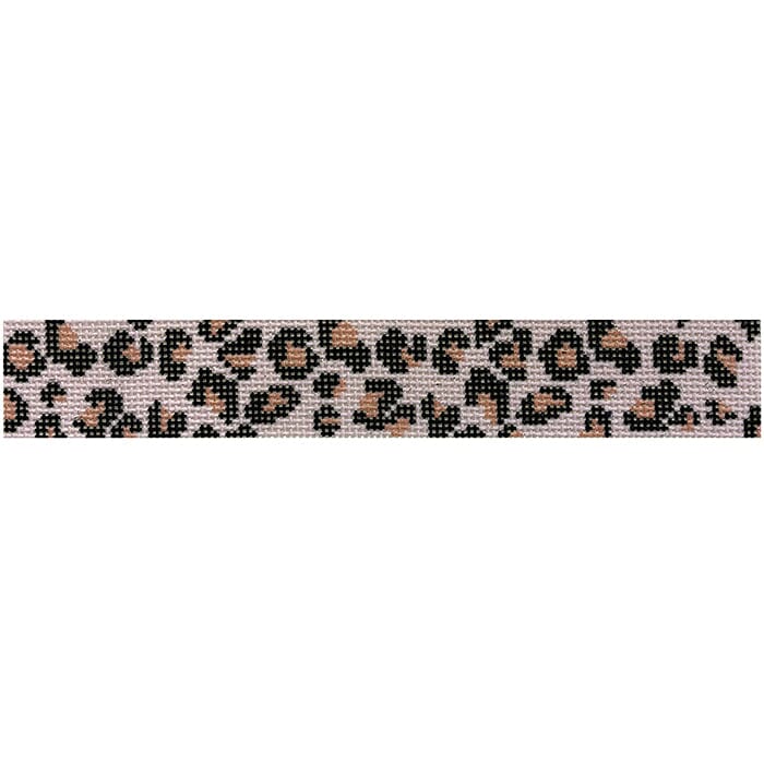 Black Leopard Key Fob Painted Canvas KCN Designers  - 1