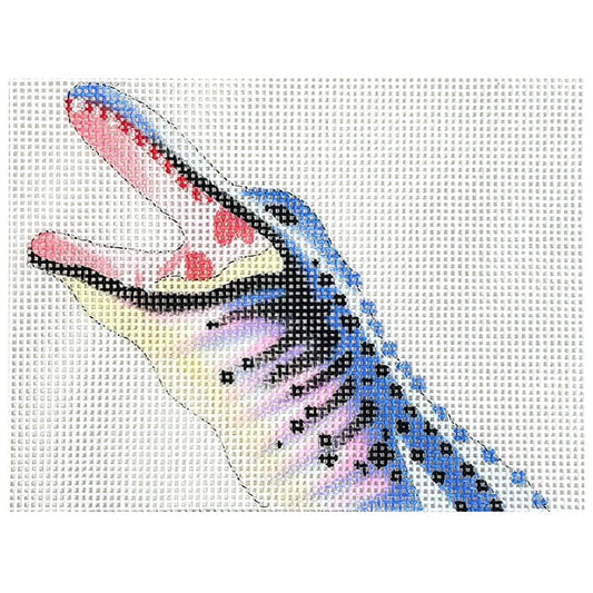 Blue Alligator Patch Painted Canvas Colors of Praise 