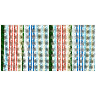 Blue and Green Candy Stripes on 13 Painted Canvas Chris Lewis Distributing 
