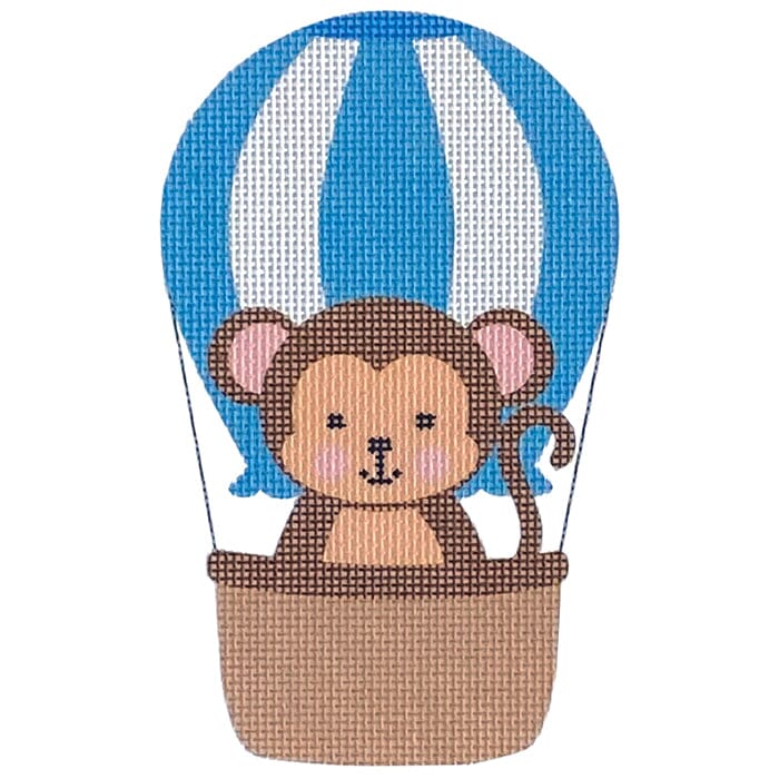 Blue Balloon Critter - Monkey Printed Canvas Pepperberry Designs 