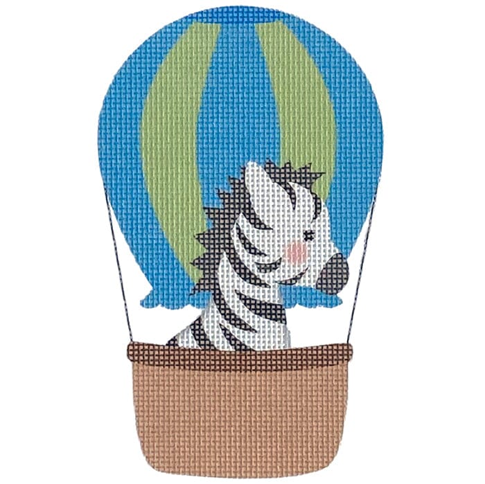 Blue Balloon Critter   Zebra Printed Canvas Pepperberry Designs  - 1