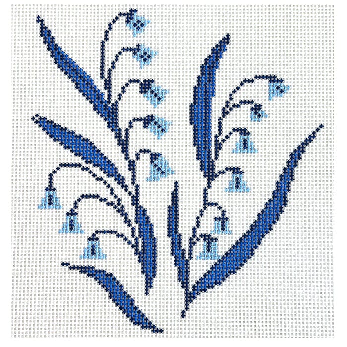 Blue Bonnets Square Painted Canvas Mopsey Designs 