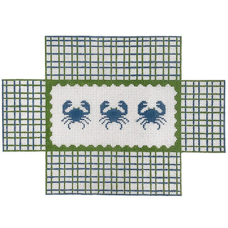 Blue Crabs Brick Cover on 13 Painted Canvas J. Child Designs 
