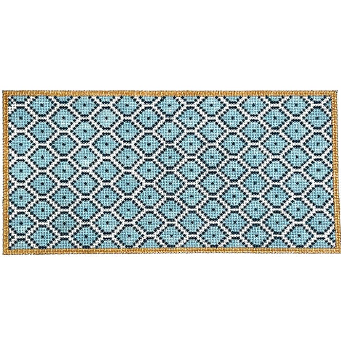 Blue Fish Scale Eyeglass Case Painted Canvas The Gingham Stitchery 