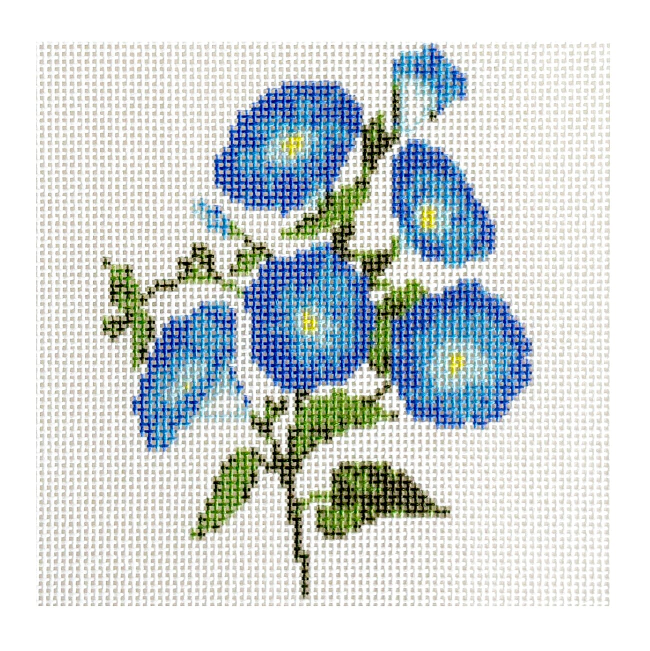 Blue Flowers Printed Canvas KCN Designers  - 1