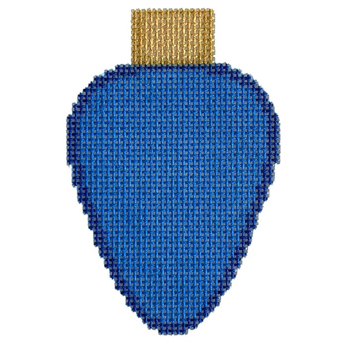 Blue Lightbulb Printed Canvas Needlepoint To Go 