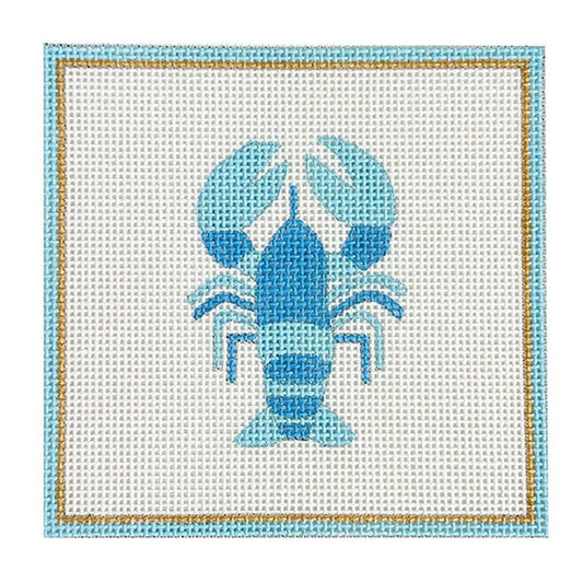 Blue Lobster 4" Square Painted Canvas Raymond Crawford Designs 