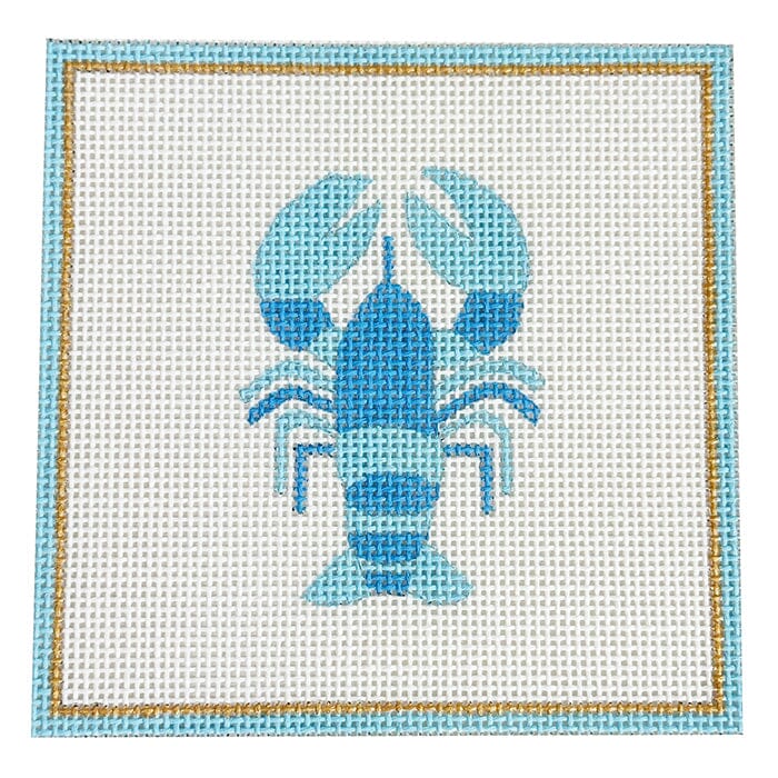 Blue Lobster 4" Square Painted Canvas Raymond Crawford Designs 