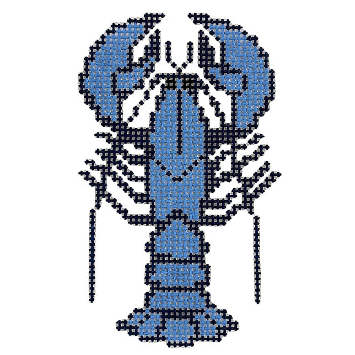 Blue Lobster on 13 mesh Painted Canvas Ann Kaye Studio  - 1