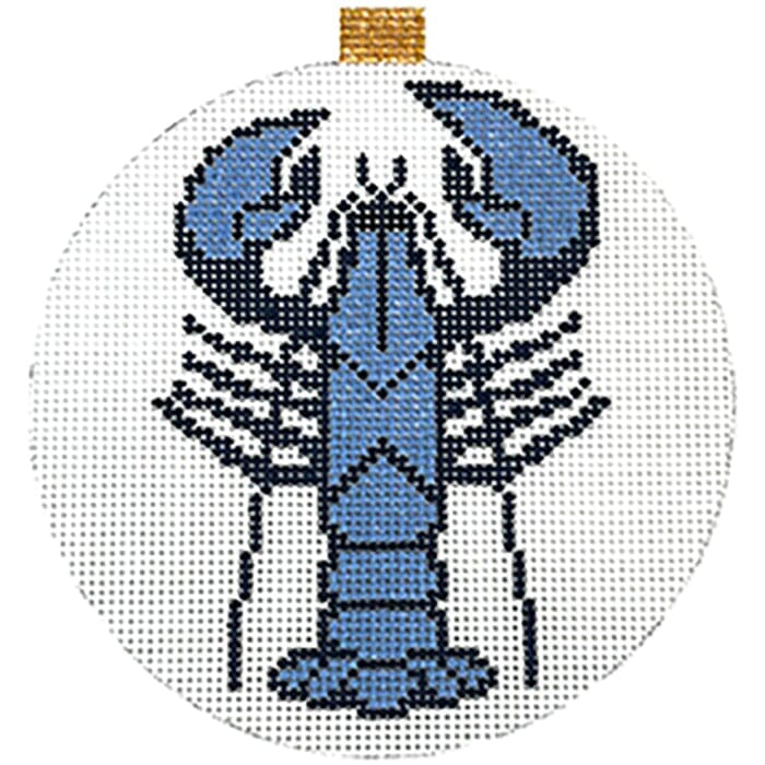 Blue Lobster Ornament Painted Canvas Ann Kaye Studio  - 1