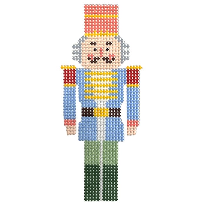 Blue Nutcracker Ornament Painted Canvas Coco Frank Studio 
