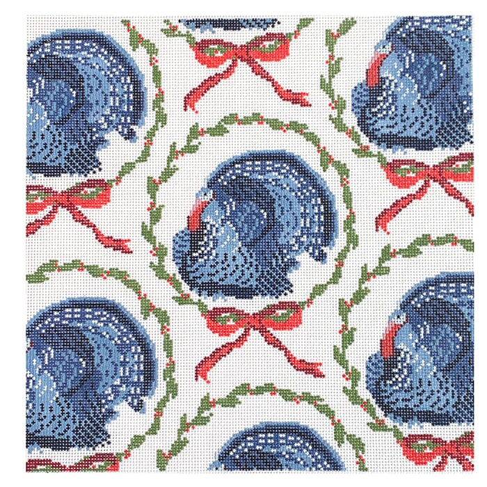Blue Ribbon Turkey Painted Canvas KCN Designers  - 1