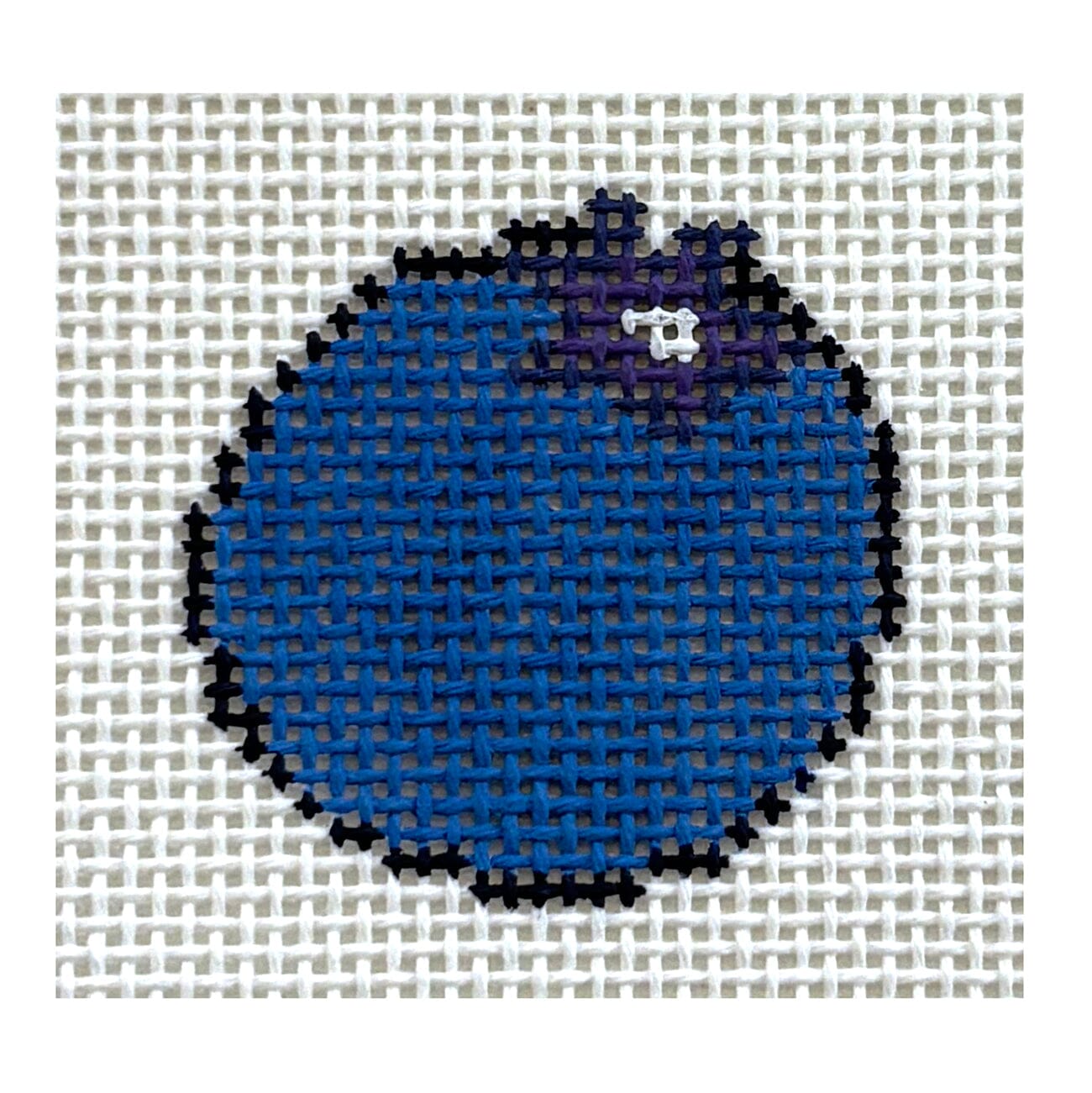 Blueberry Mini Painted Canvas MF Needlepoint  - 1