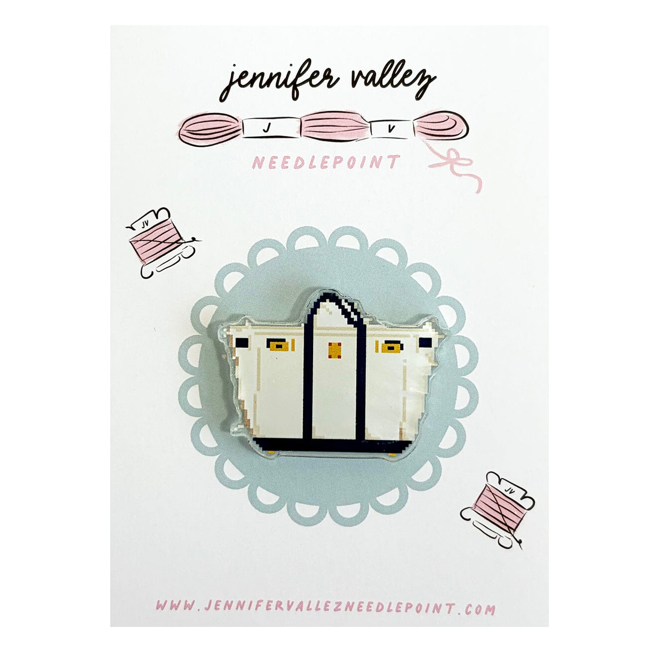 Boatkin Tote Acrylic Needle Minder Accessories Jennifer Vallez Needlepoint  - 1