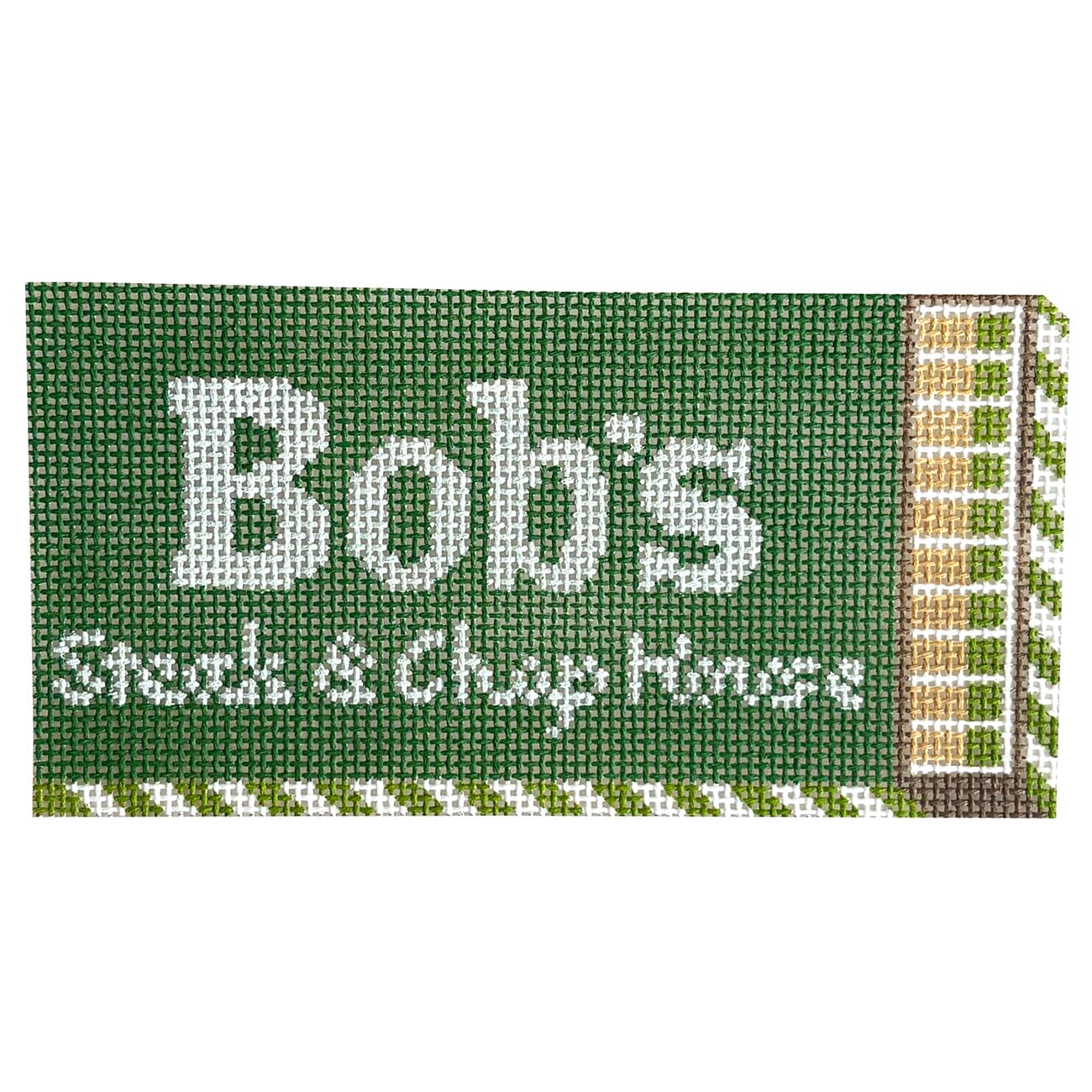 Bob's Steakhouse Matchbox Ornament Painted Canvas Spruce Street Studio  - 1