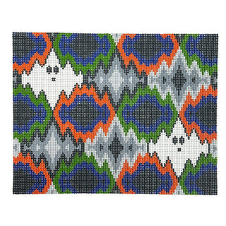 Boo gello (Ghost Bargello) Painted Canvas Fire and Iris 
