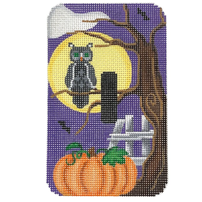 Boo Purple "O" Painted Canvas Pepperberry Designs  - 1