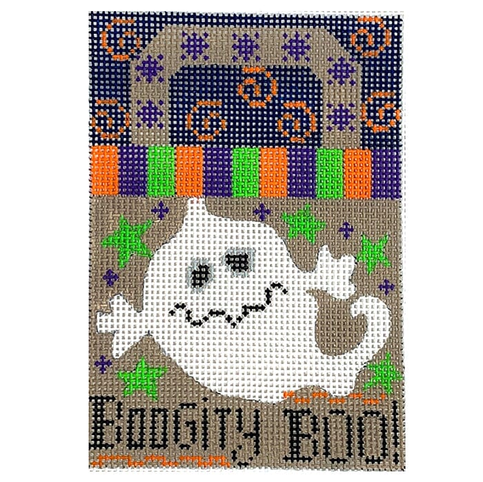 Boogity Boo Treat Bag Painted Canvas Danji Designs  - 1
