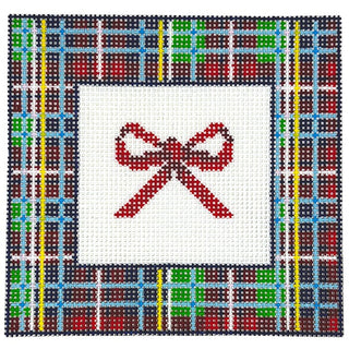 Bow Coaster   Red Holiday Painted Canvas Atlantic Blue Canvas 
