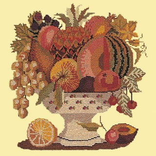 Bowl of Fruit Needlepoint Kit Kits Elizabeth Bradley Design Butter Yellow 
