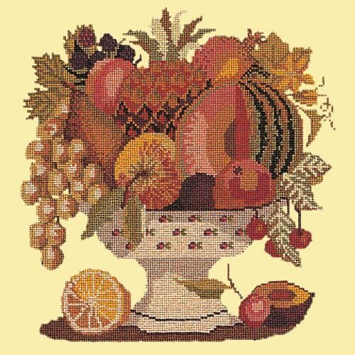 Bowl of Fruit Needlepoint Kit Kits Elizabeth Bradley Design Butter Yellow 
