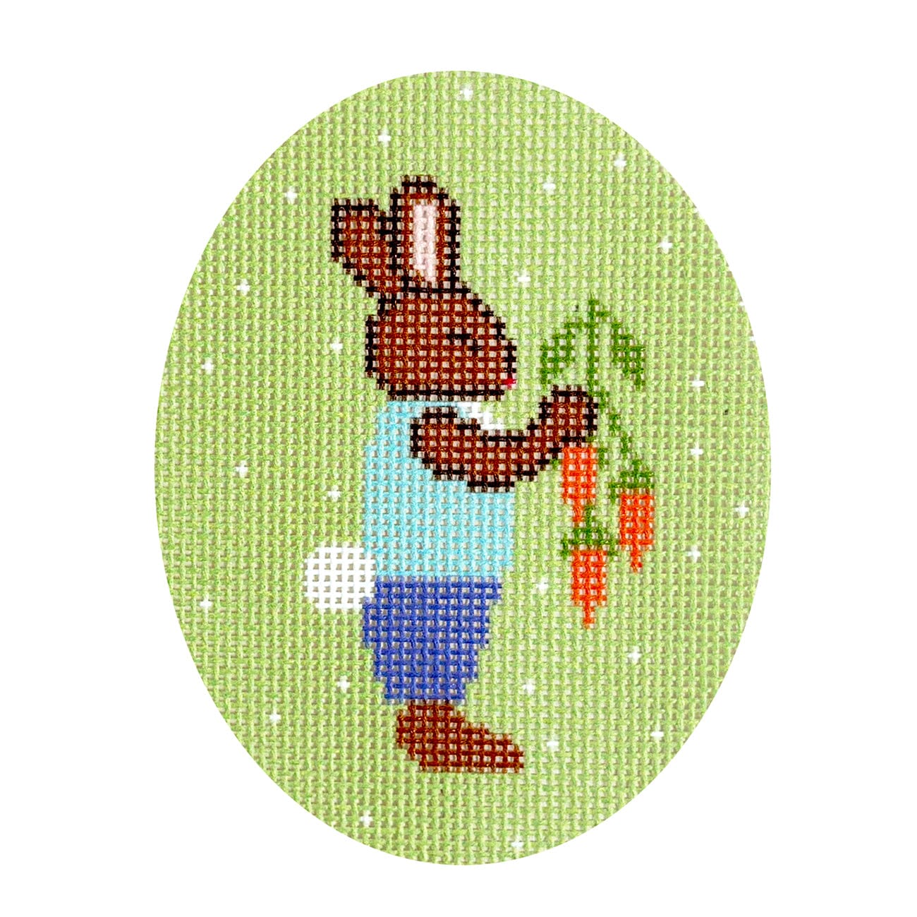 Boy Bunny Easter Egg Painted Canvas KCN Designers  - 1