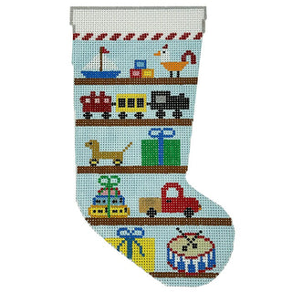 Boy Shelves Midsize Stocking Painted Canvas KCN Designers 
