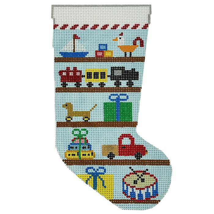 Boy Shelves Midsize Stocking Painted Canvas KCN Designers 
