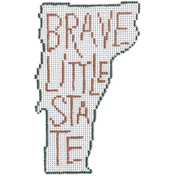 Brave Little State Outline Painted Canvas Alice & Blue 