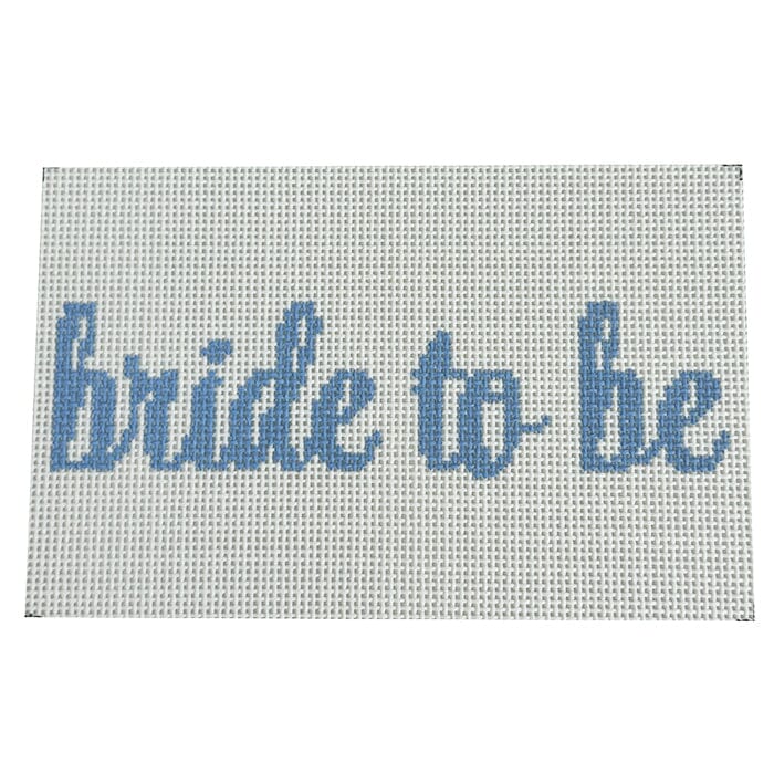 Bride to Be Clutch Insert Painted Canvas Evergreen Needlepoint 
