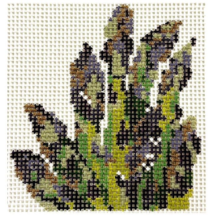 Bronze Asparagus   Gilded Garden Painted Canvas Rachel Barri Designs  - 1