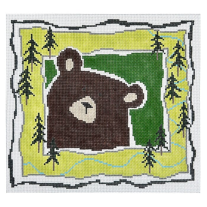 Brown Bear & Trees Painted Canvas Pippin  - 1