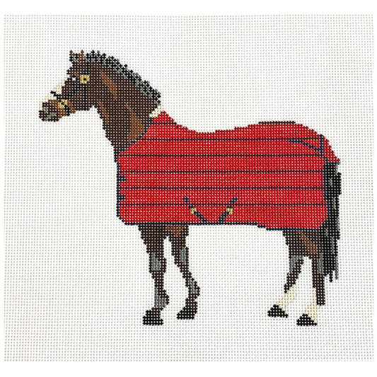 Brown Horse / Red Blanket Printed Canvas PIP & Roo 