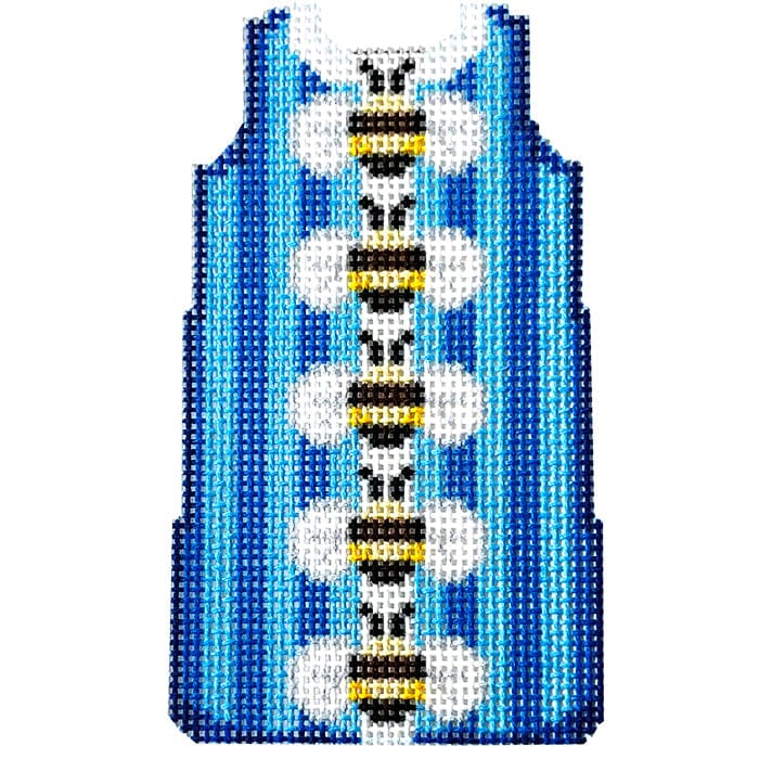 Bumbles Mini Shift Printed Canvas Two Sisters Needlepoint 
