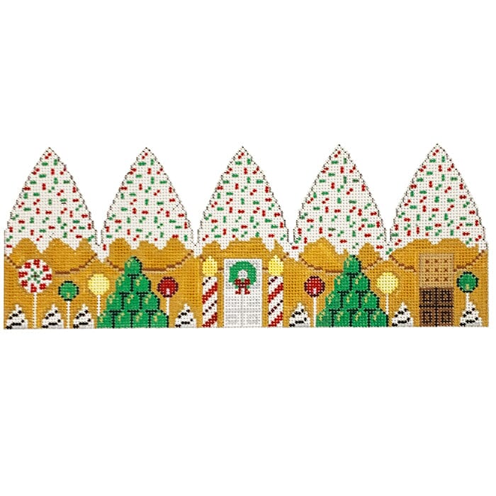 Bundt Red and Green Sprinkles Gingerbread House Painted Canvas Susan Roberts Needlepoint Designs Inc.  - 1