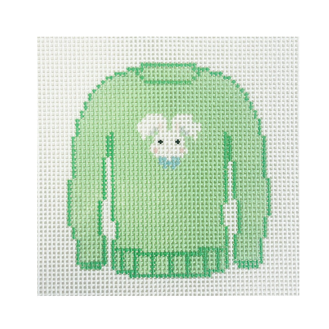 Bunny Sweater Printed Canvas SLS Needlepoint  - 1