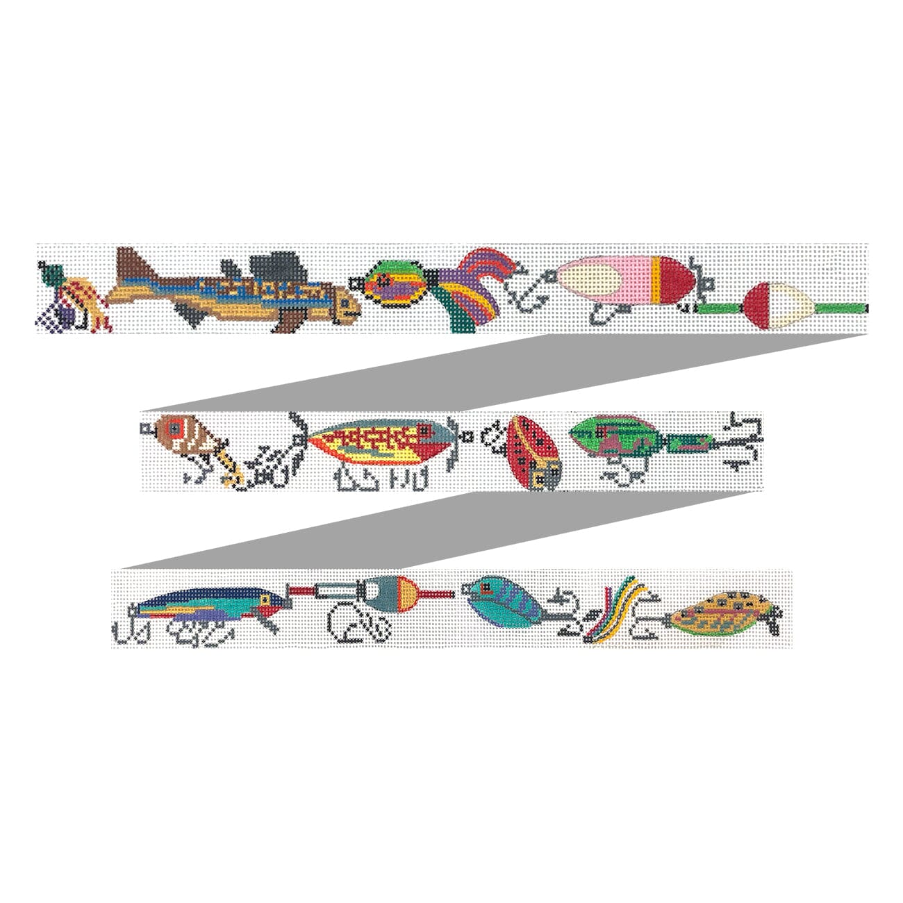 Buoys Belt Painted Canvas The Meredith Collection  - 1