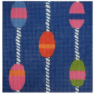 Buoys Lines 4x4 Painted Canvas All About Stitching/The Collection Design 
