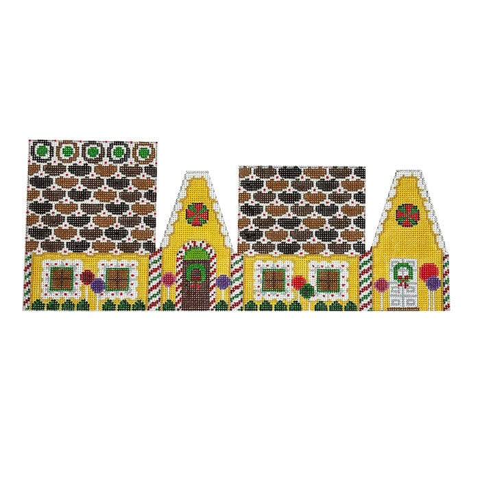 Butterscotch with Tri Chocolate Wafers Gingerbread House Painted Canvas Susan Roberts Needlepoint Designs Inc.  - 1